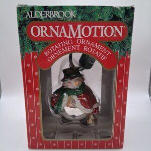 Noma Ornamotion Christmas Ornament Snowman Motor Included Vintage 1989
